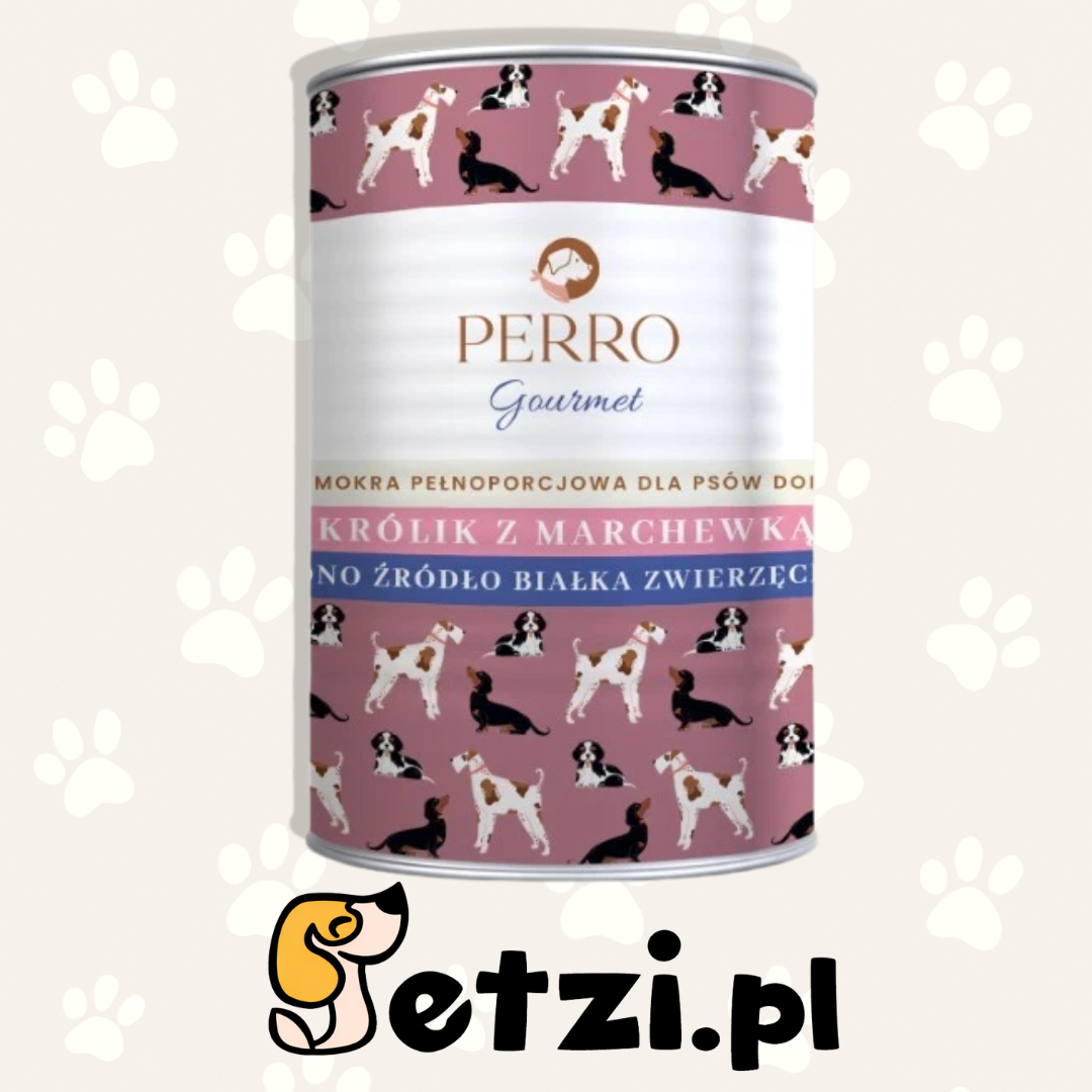 PERRO GOURMET MOKRA KARMA DLA PSA KRÓLIK Z MARCHEWKĄ 400G