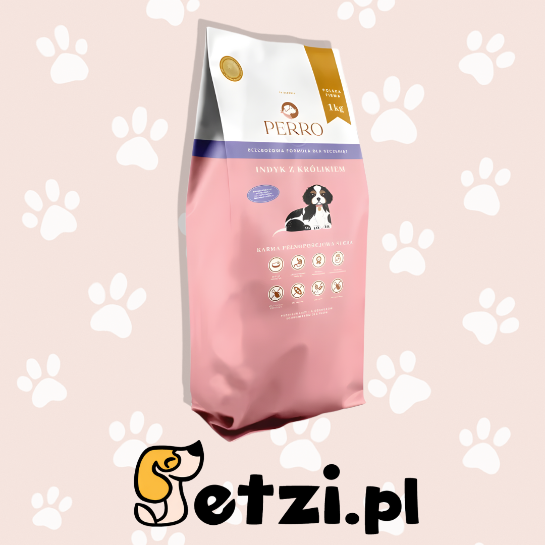 PERRO JUNIOR SUCHA KARMA DLA PSA INDYK Z KRÓLIKIEM 1KG