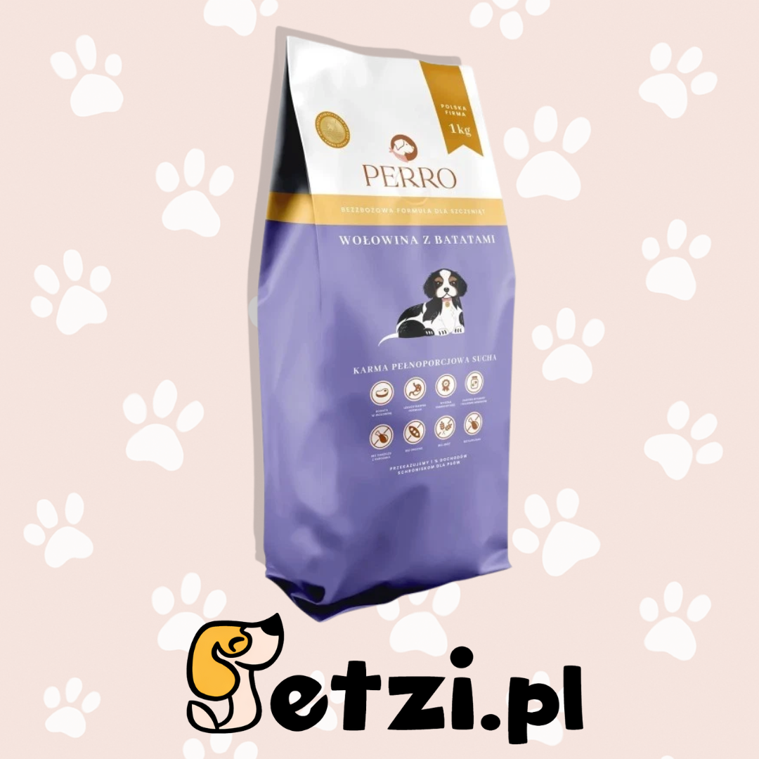 PERRO JUNIOR SUCHA KARMA DLA PSA WOŁOWINA Z BATATAMI 1 KG