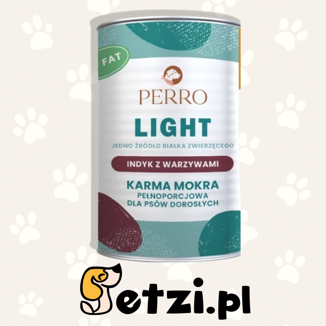 PERRO LIGHT MOKRA KARMA DLA PSA INDYK Z WARZYWAMI 400G