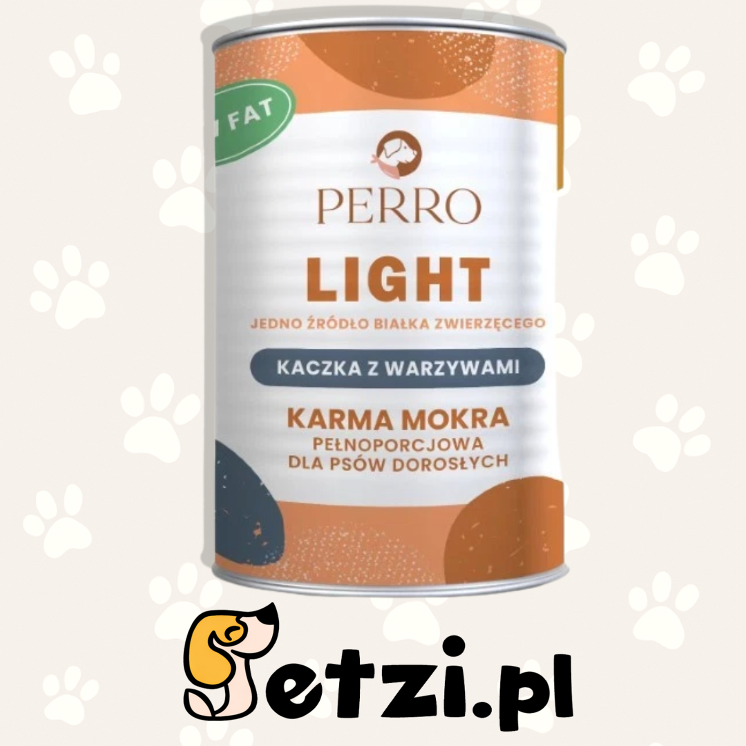 PERRO LIGHT MOKRA KARMA DLA PSA KACZKA Z WARZYWAMI 400G