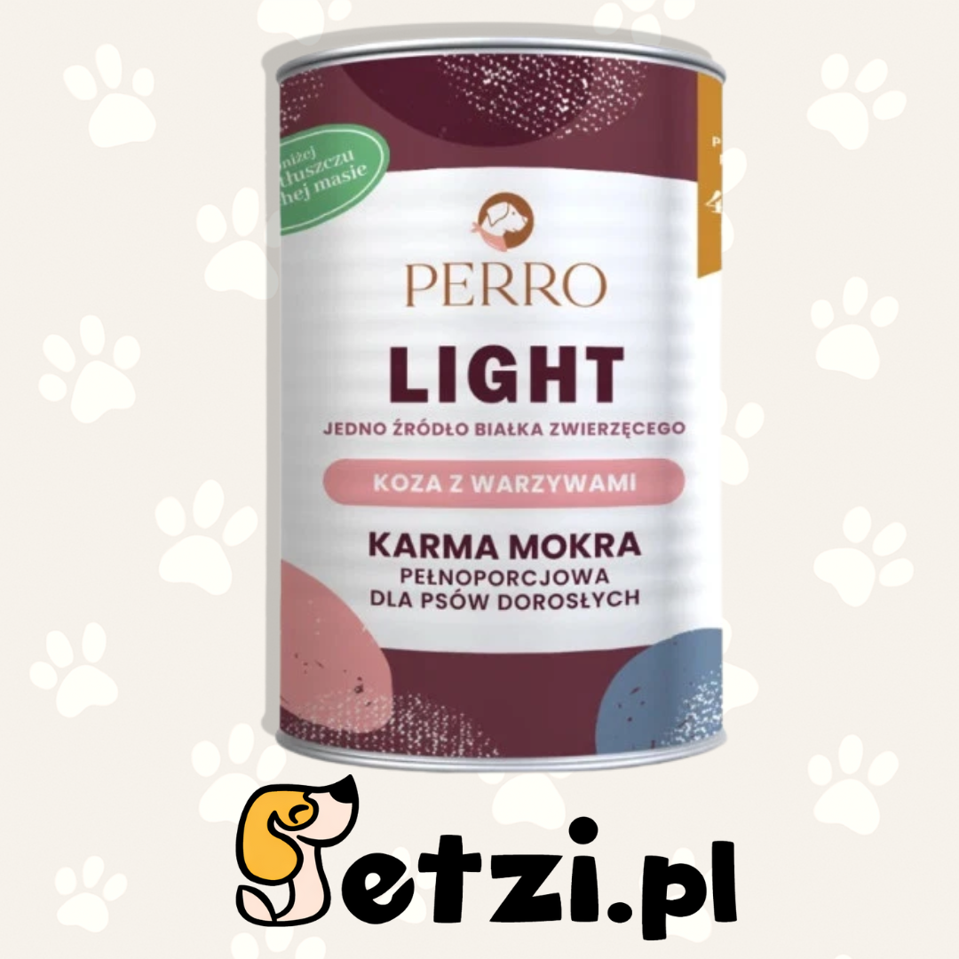 PERRO LIGHT MOKRA KARMA DLA PSA KOZA Z WARZYWAMI 400G