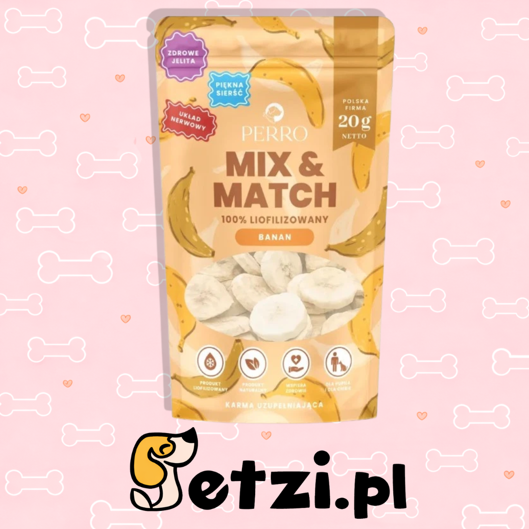 PERRO MIX & MATCH PRZYSMAKI DLA PSA BANAN 20G
