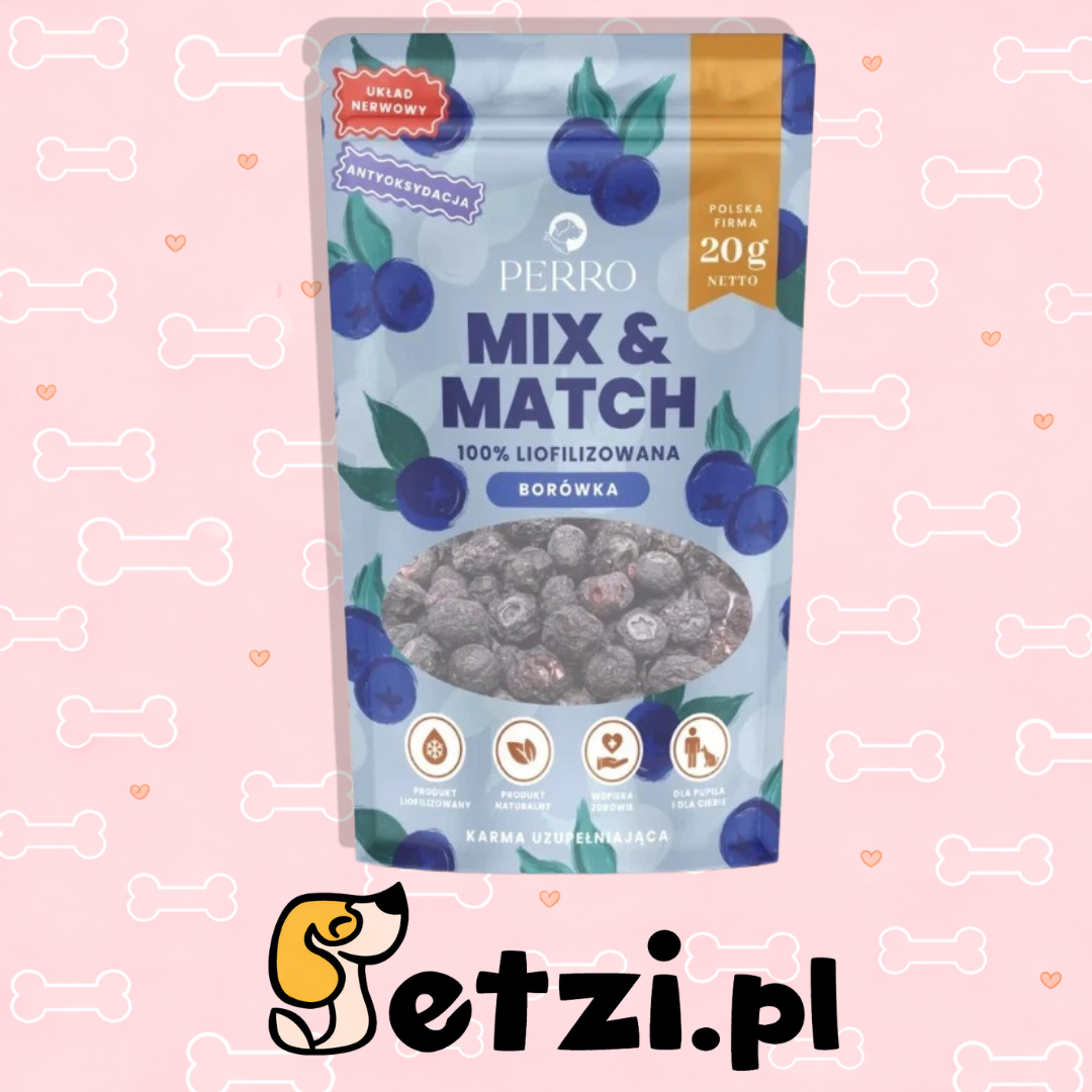 PERRO MIX & MATCH PRZYSMAKI DLA PSA BORÓWKA AMERYKAŃSKA 20G