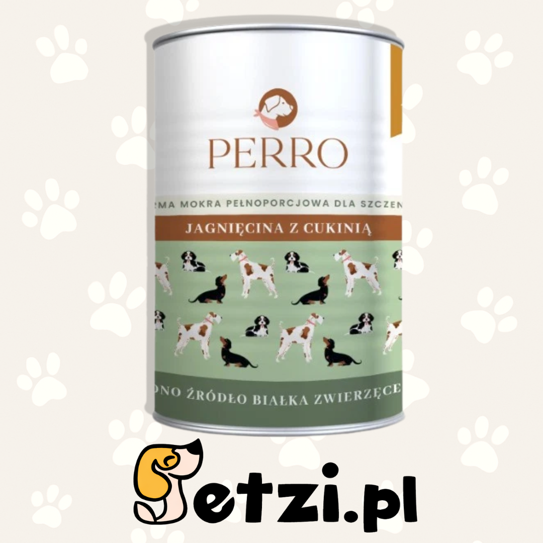 PERRO MOKRA KARMA DLA PSA JAGNIĘCINA Z CUKINIĄ JUNIOR 400G