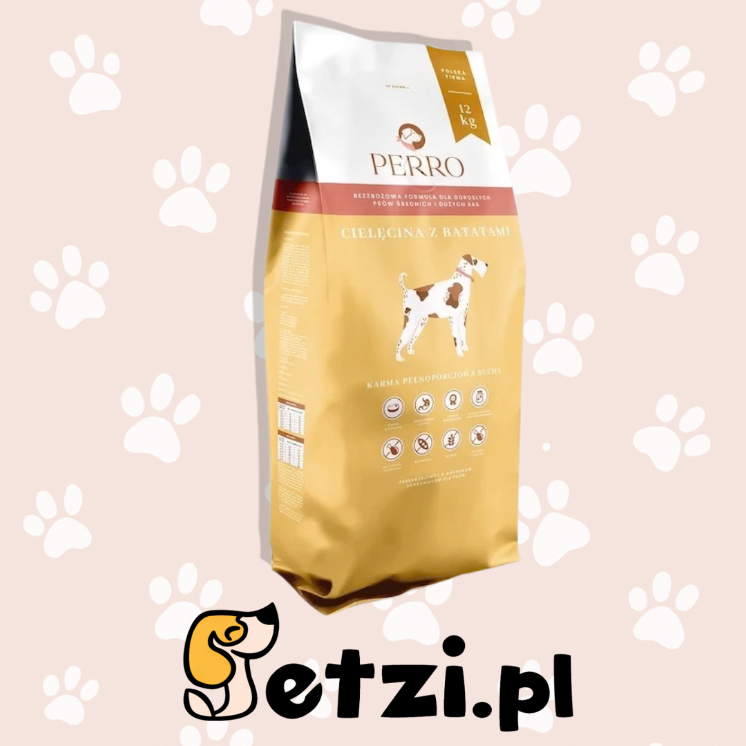 PERRO SUCHA KARMA DLA PSA CIELĘCINA Z BATATAMI M/L 12KG