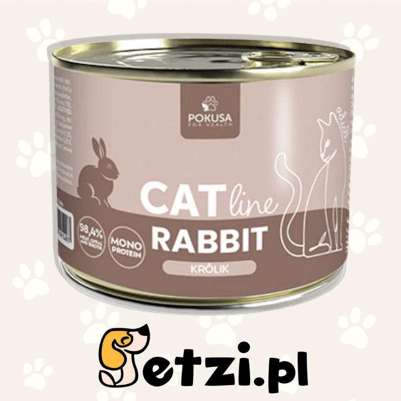 POKUSA CAT LINE MOKRA KARMA DLA KOTA RABBIT 200G