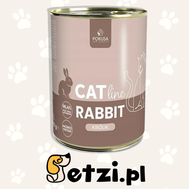 POKUSA CAT LINE MOKRA KARMA DLA KOTA RABBIT 400G