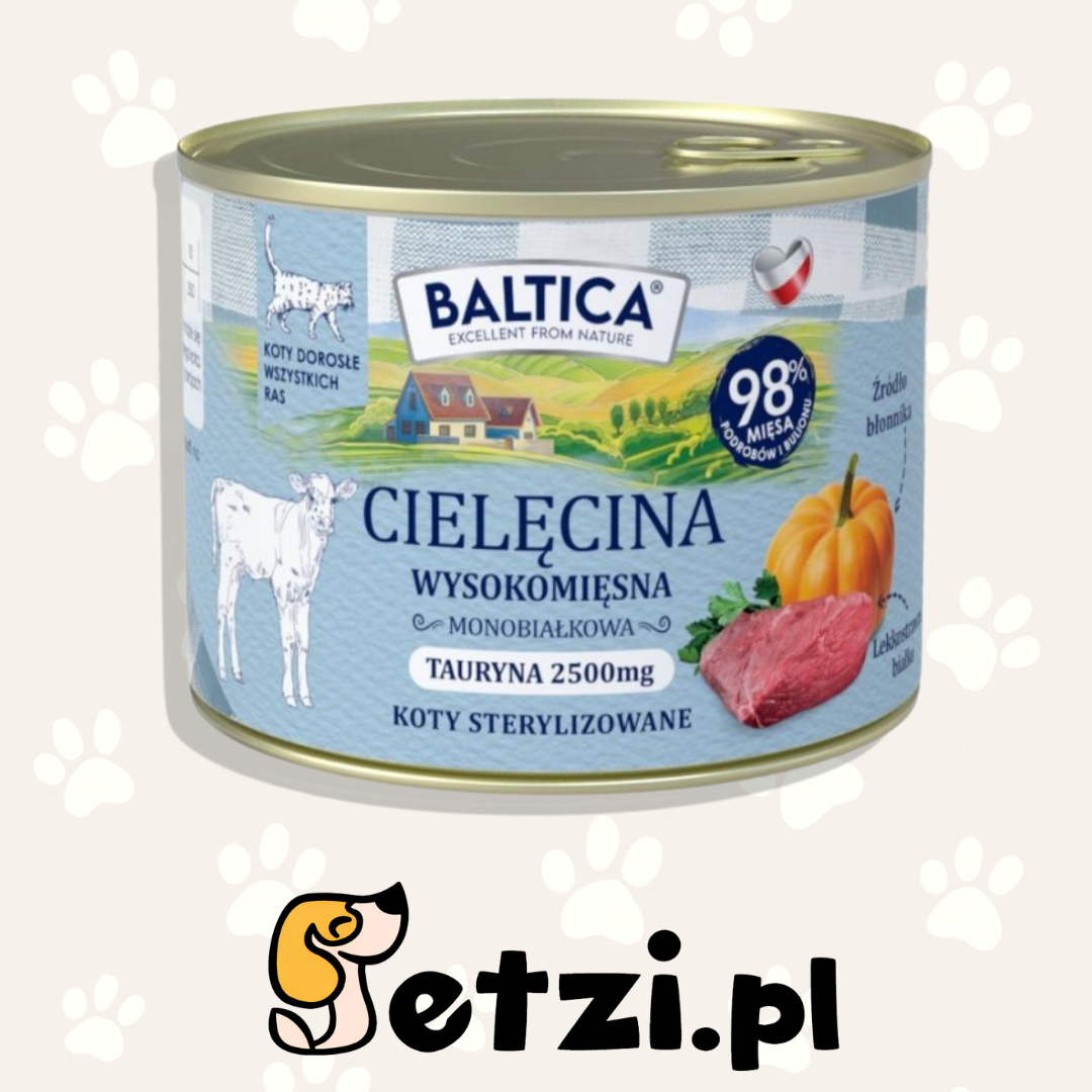 BALTICA KARMA MOKRA KOT DOROSŁY CIELĘCINA 185G