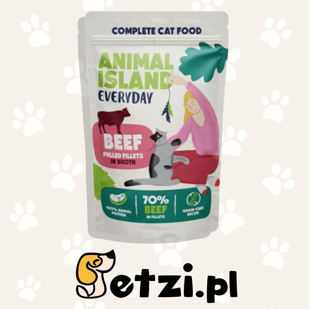 ANIMAL ISLAND MOKRA KARMA KOT EVERYDAY WOŁOWINA 85G