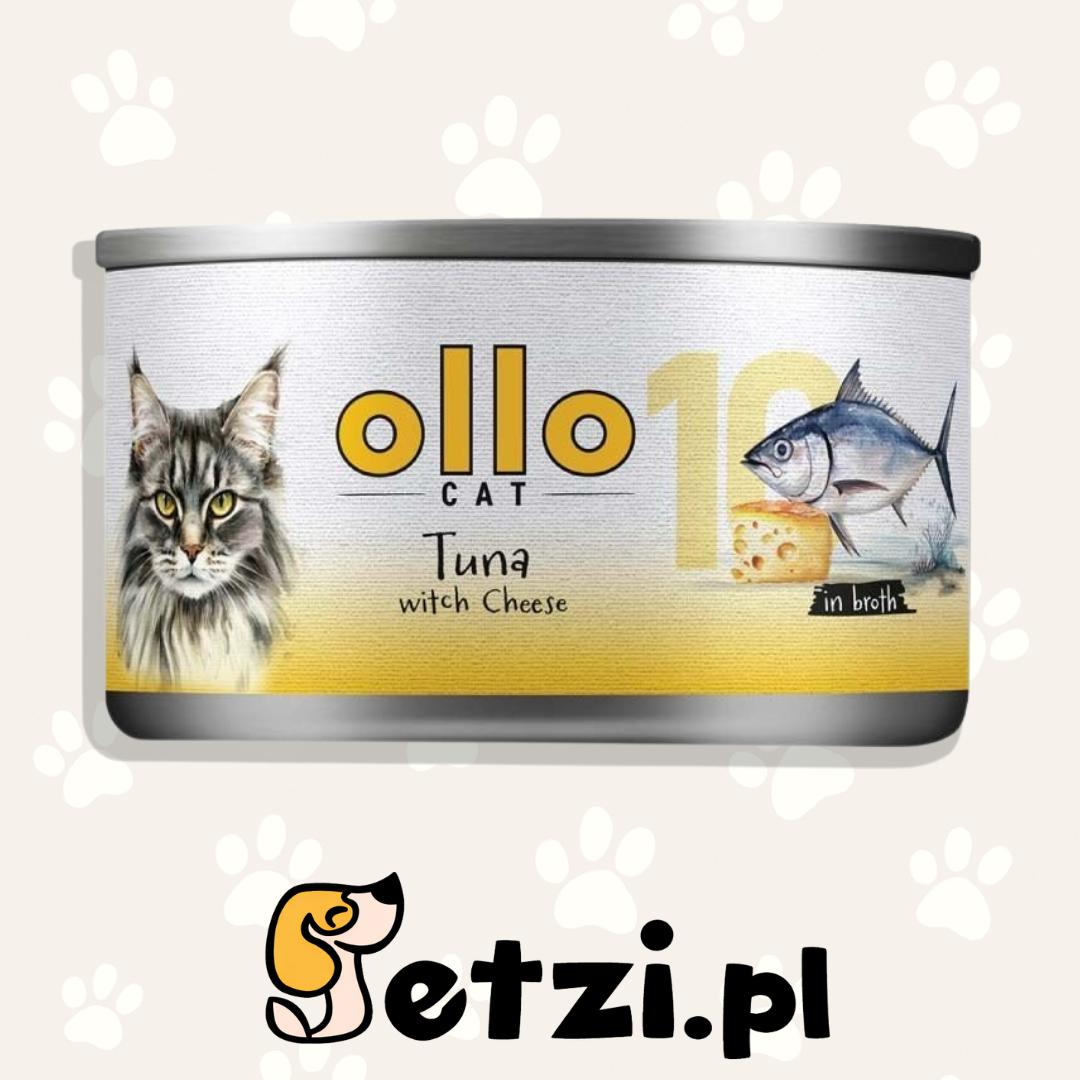 OLLO MOKRA KARMA KOT NR10 TUŃCZYK SER 70G