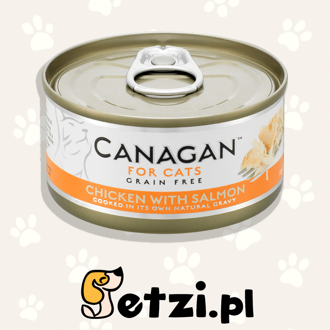 CANAGAN CAT CAN MOKRA KARMA KOT CHICKEN WITH SALMON 75G