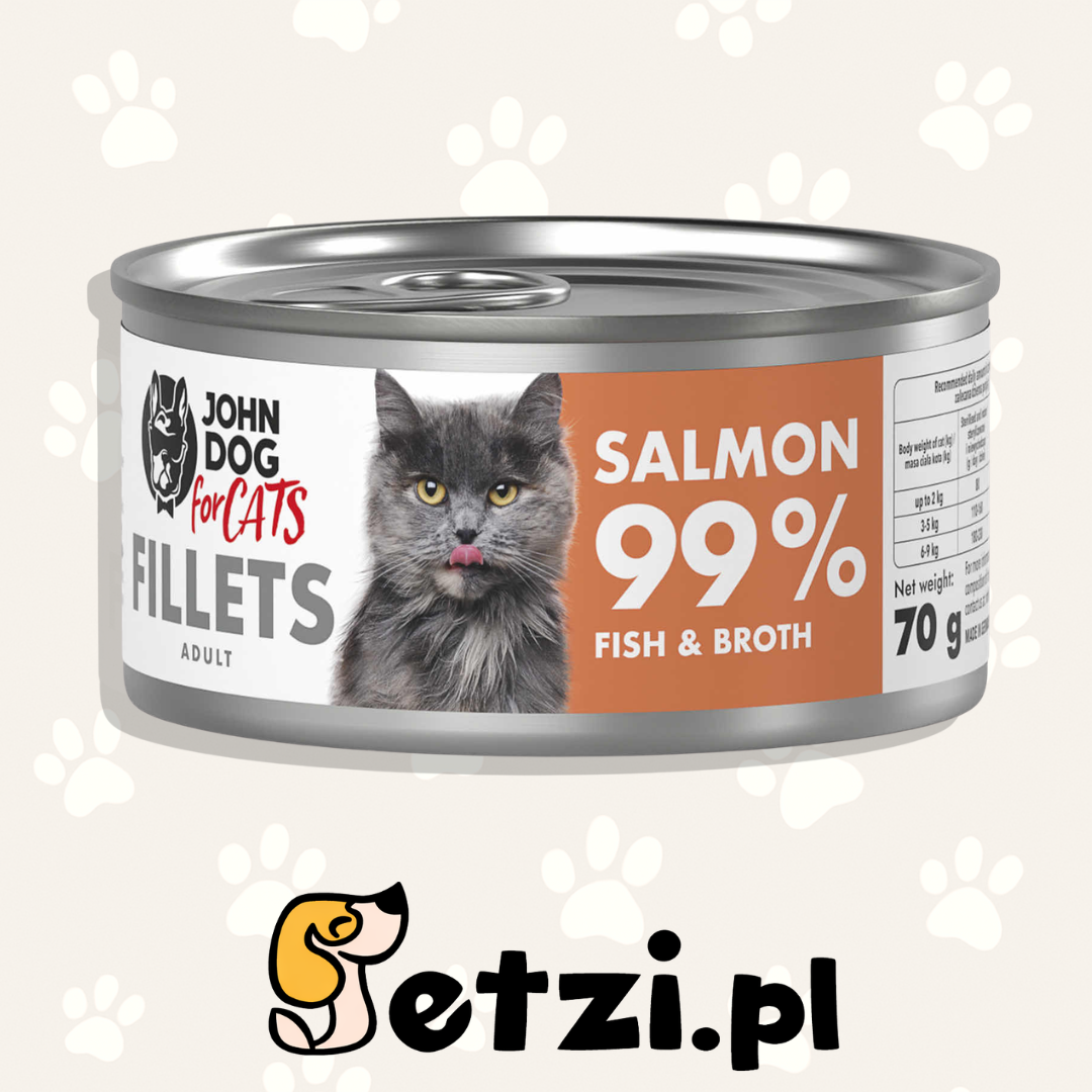 JOHN DOG MOKRA KARMA KOT FILETY ŁOSOŚ 70 G