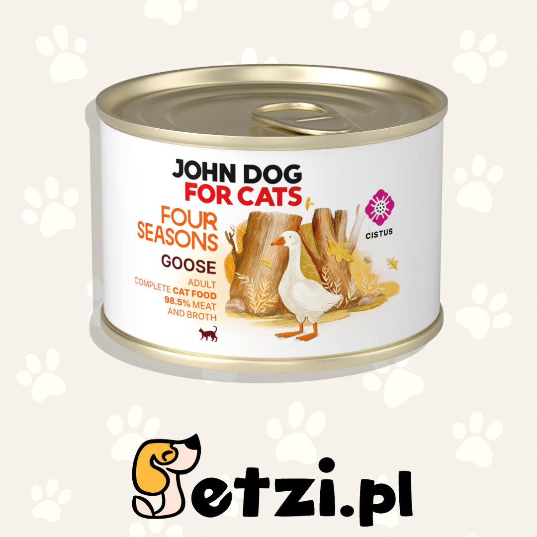 JOHN DOG FOR CATS FOUR SEASONS MOKRA KARMA KOT GĘŚ 185G