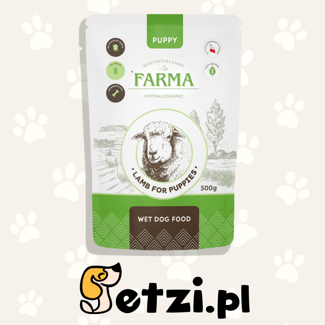 FARMA JUNIOR MOKRA KARMA PIES JAGNIĘCINA 500G