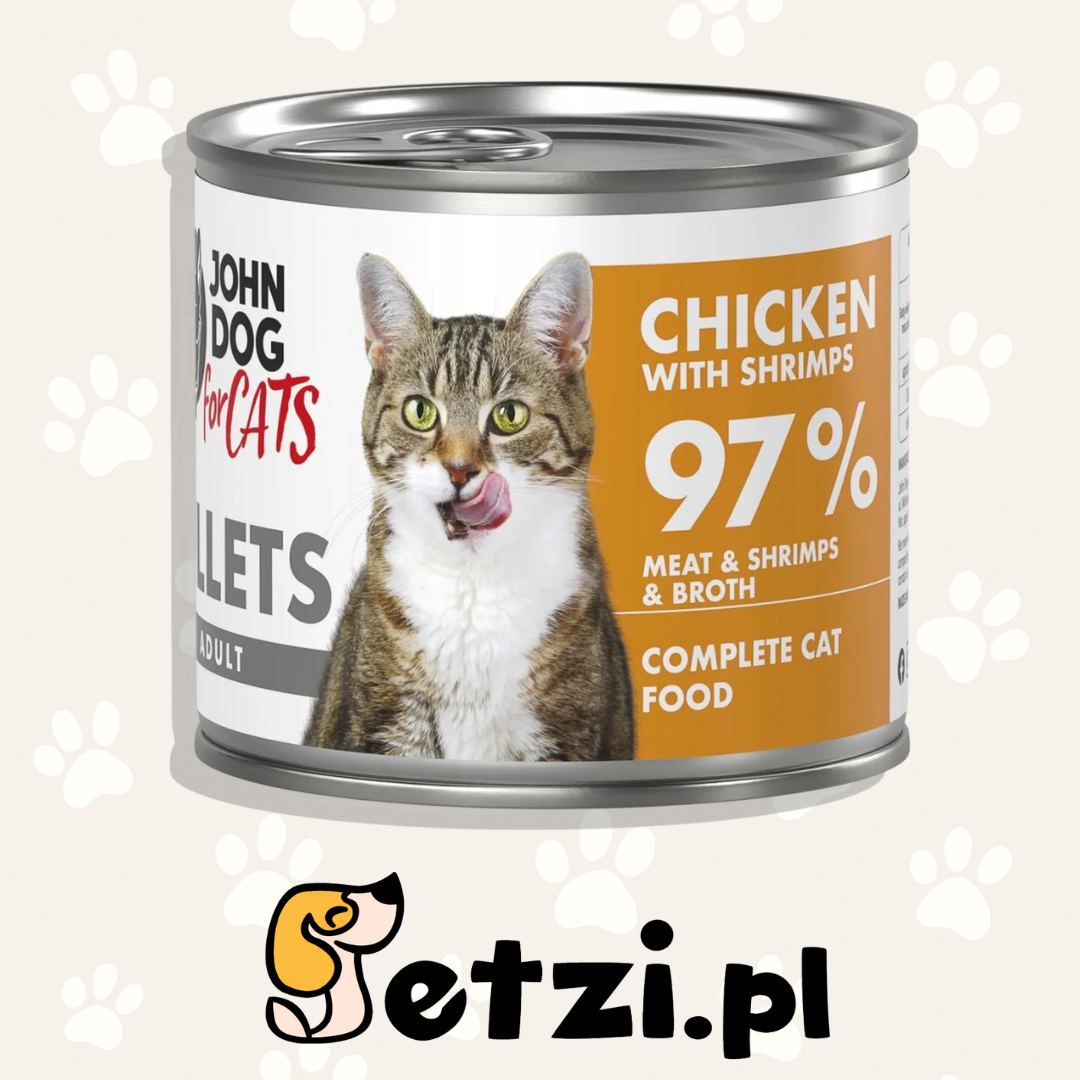 JOHN DOG MOKRA KARMA KOT FILETY KURCZAK Z KREWETKAMI 140 G