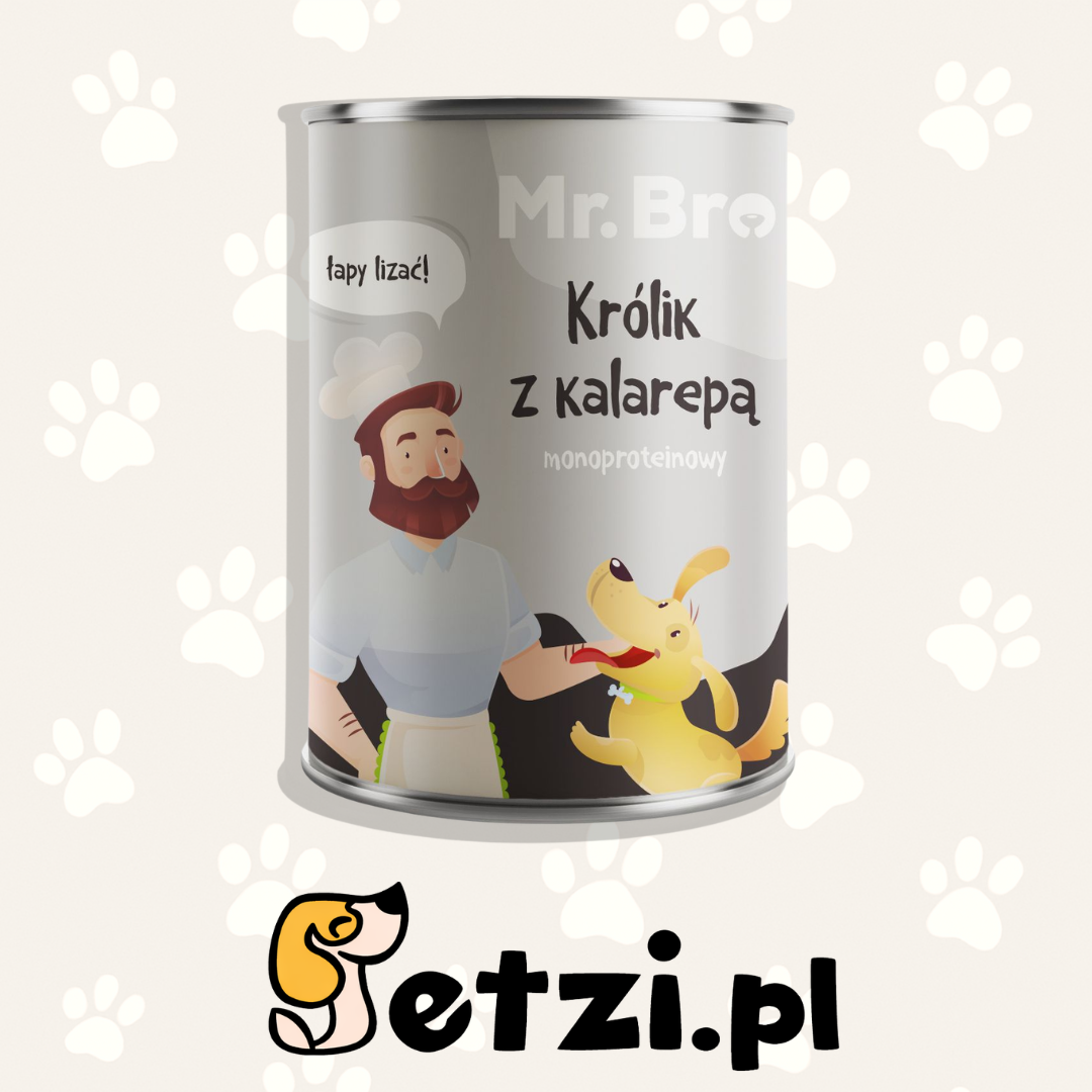 MR BRO MOKRA KARMA MONO PIES KRÓLIK Z KALAREPĄ 400G