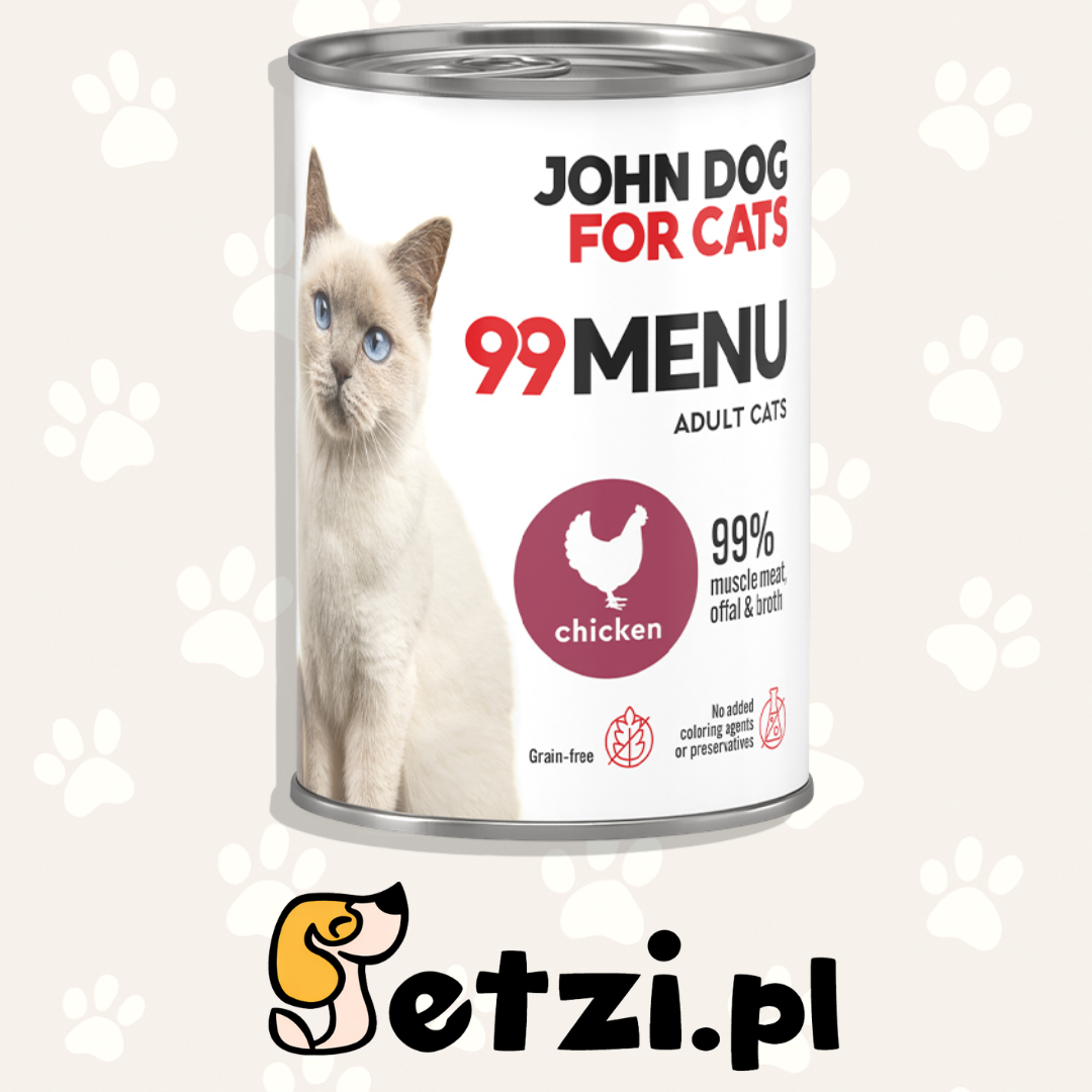 JOHN DOG 99MENU MOKRA KARMA KOT KURCZAK 400G