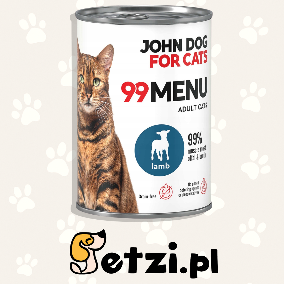 JOHN DOG 99MENU MOKRA KARMA KOT JAGNIĘCINA 400G