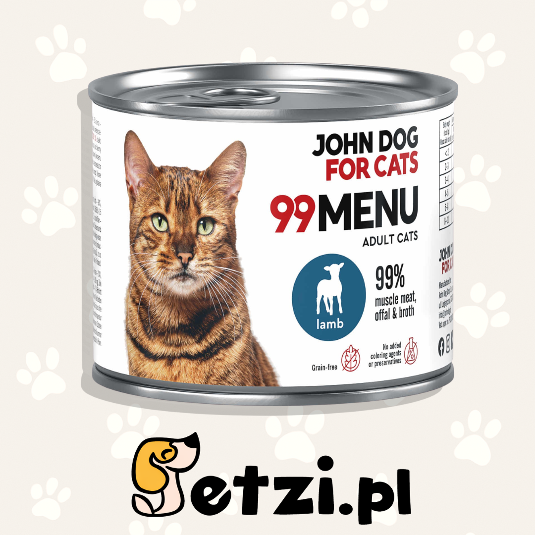 JOHN DOG 99MENU MOKRA KARMA KOT JAGNIĘCINA 200G