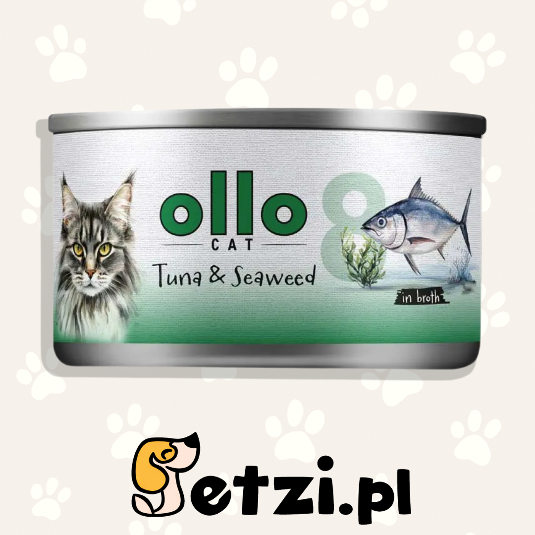OLLO MOKRA KARMA KOT NR8 TUŃCZYK ALGI 70G
