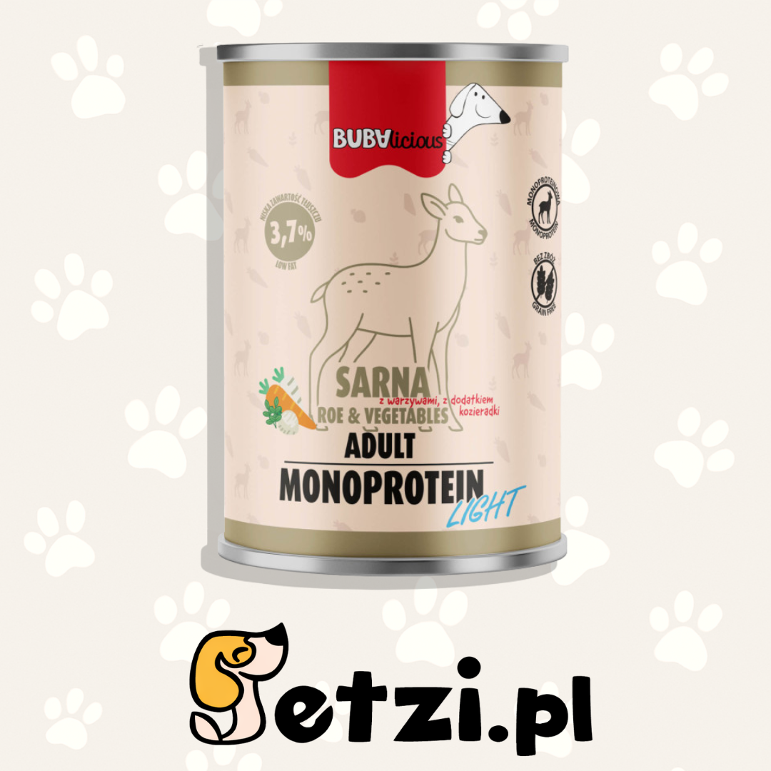BUBA BUBALICIOUS LIGHT MOKRA KARMA DLA PSA SARNA 400G