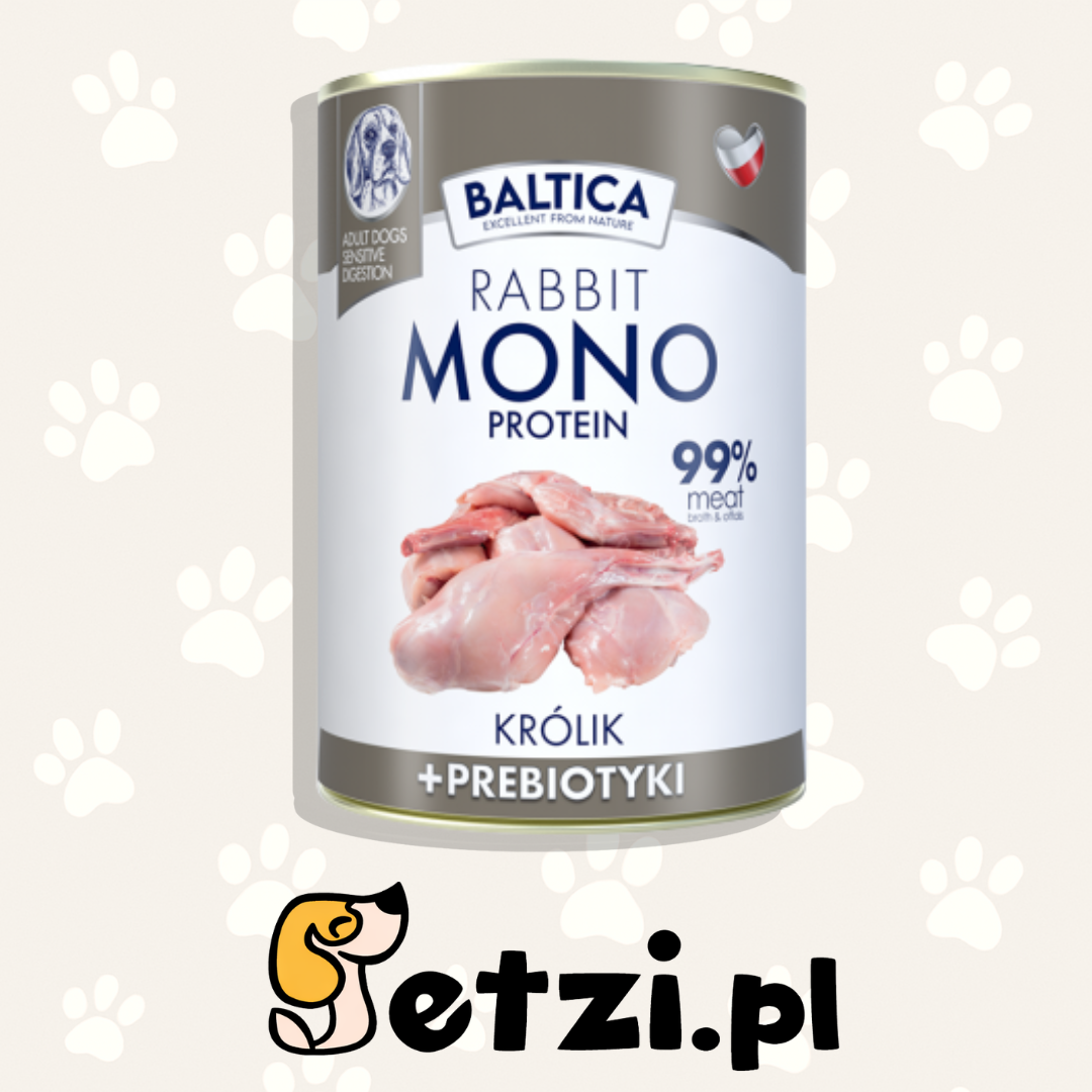 BALTICA MONO MOKRA KARMA PIES LIGHT RABBIT & PREBIOTICS 400G