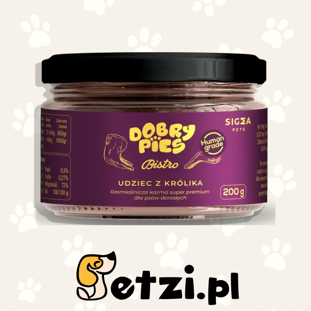 DOBRY PIES BISTRO MOKRA KARMA PIES UDZIEC Z KRÓLIKA 200G