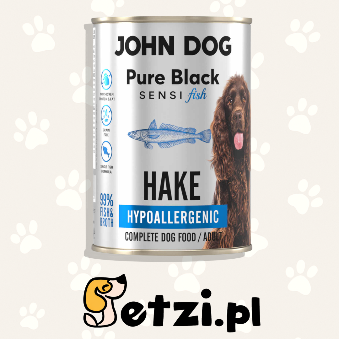 JOHN DOG PURE BLACK SENSI FISH MOKRA KARMA PIES MORSZCZUK 400G