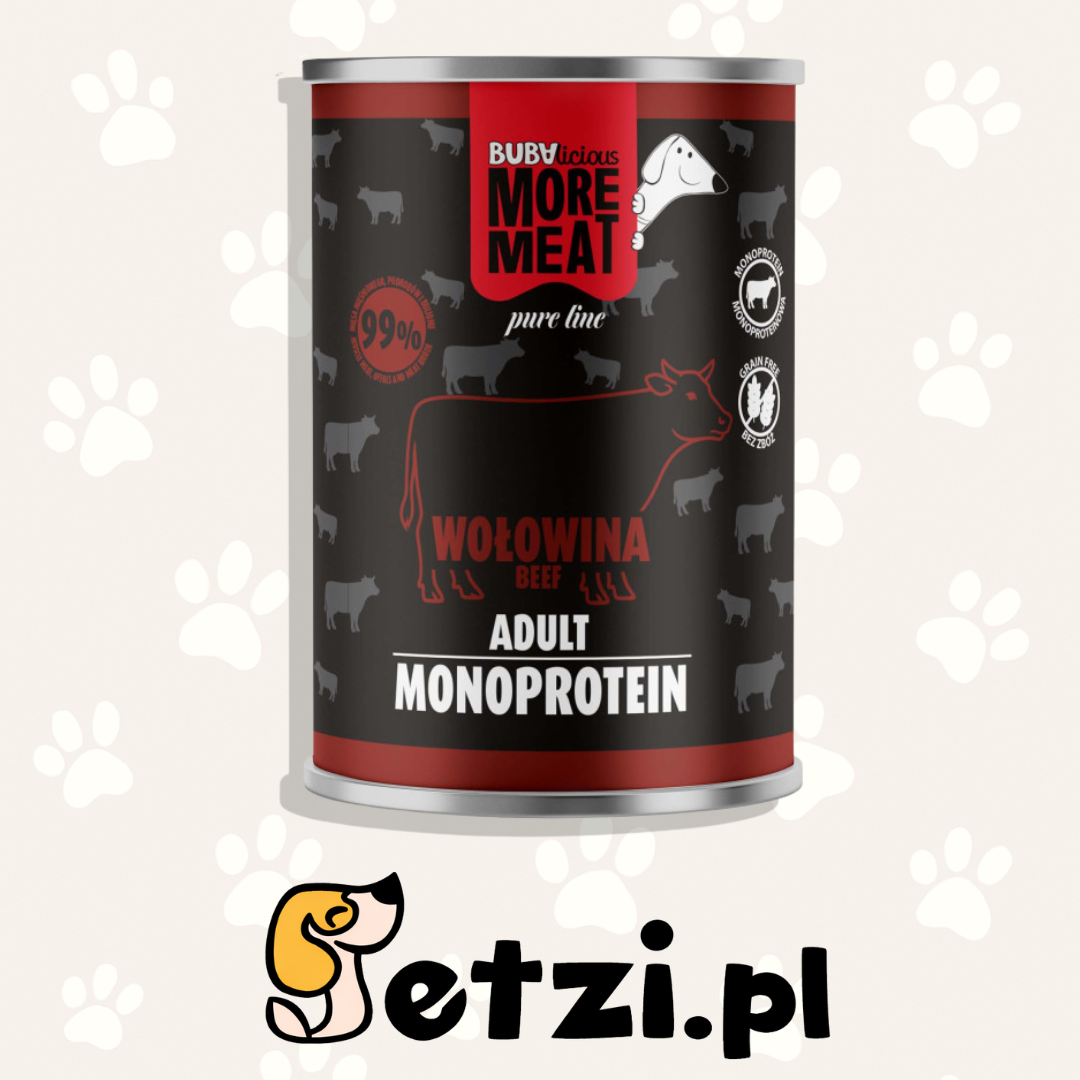BUBA BUBALICIOUS MONO PURE MOKRA KARMA DLA PSA WOŁOWINA 400G