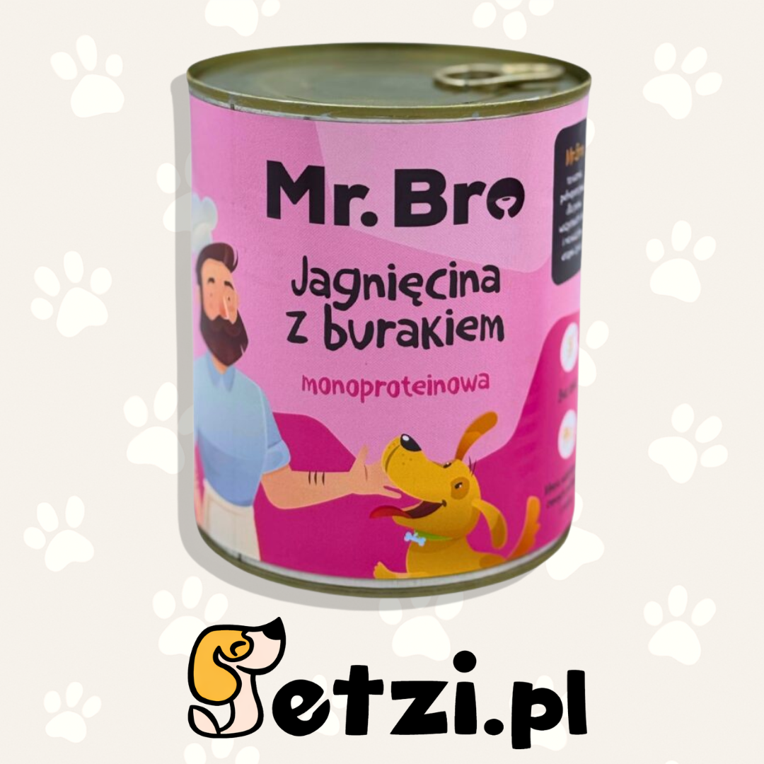 MR BRO MOKRA KARMA PIES JAGNIĘCINA Z BURAKIEM 800G