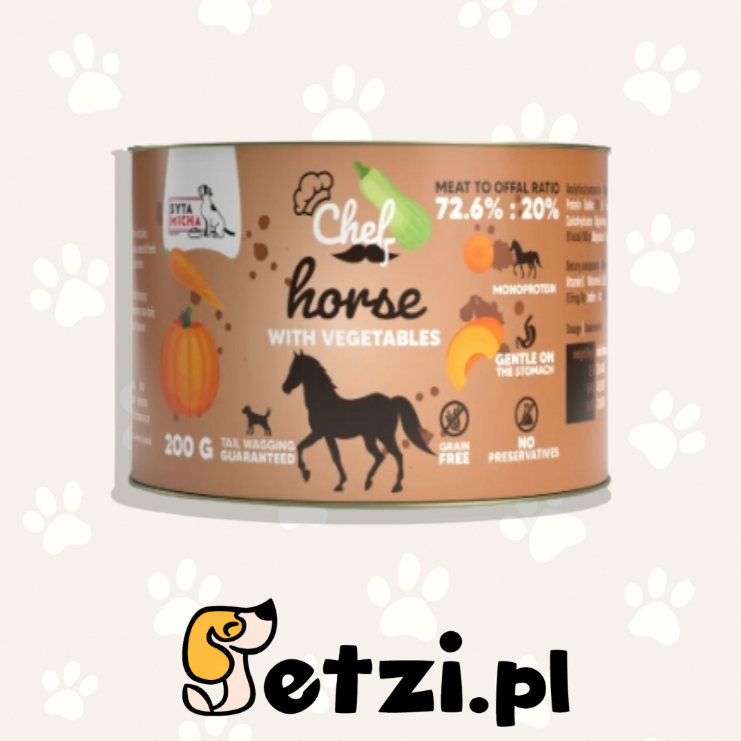 SYTA MICHA CHEF MOKRA KARMA PIES KONINA Z WARZYWAMI 200G