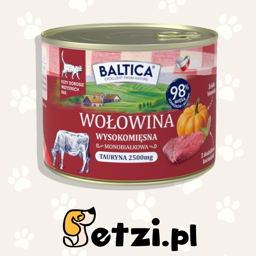 BALTICA KARMA MOKRA KOT DOROSŁY WOŁOWINA Z WĄTRÓBKĄ 185G