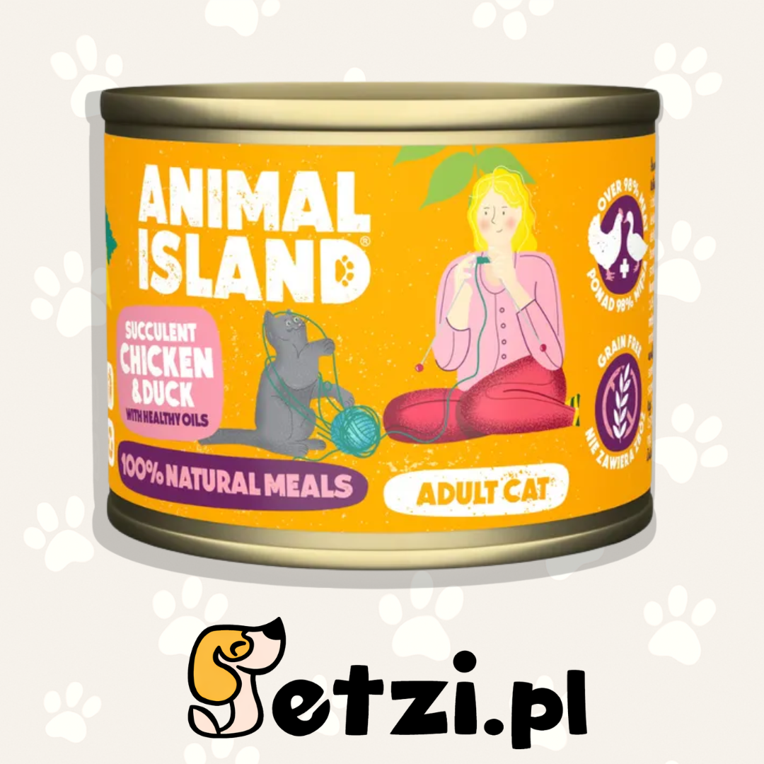 ANIMAL ISLAND MOKRA KARMA KOT KURCZAK KACZKA 200G