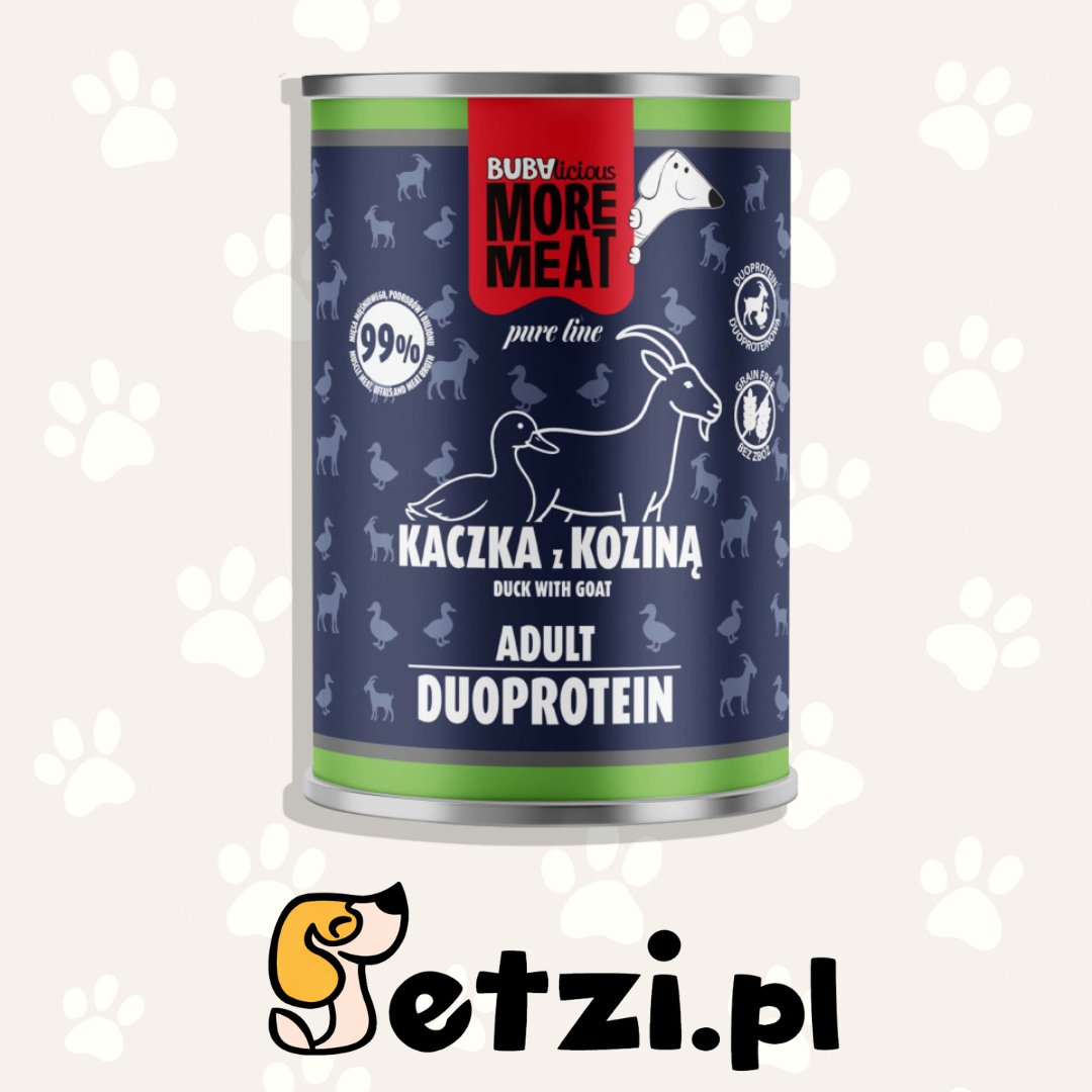 BUBA BUBALICIOUS DUO PURE MOKRA KARMA DLA PSA KACZKA I KOZA 400G