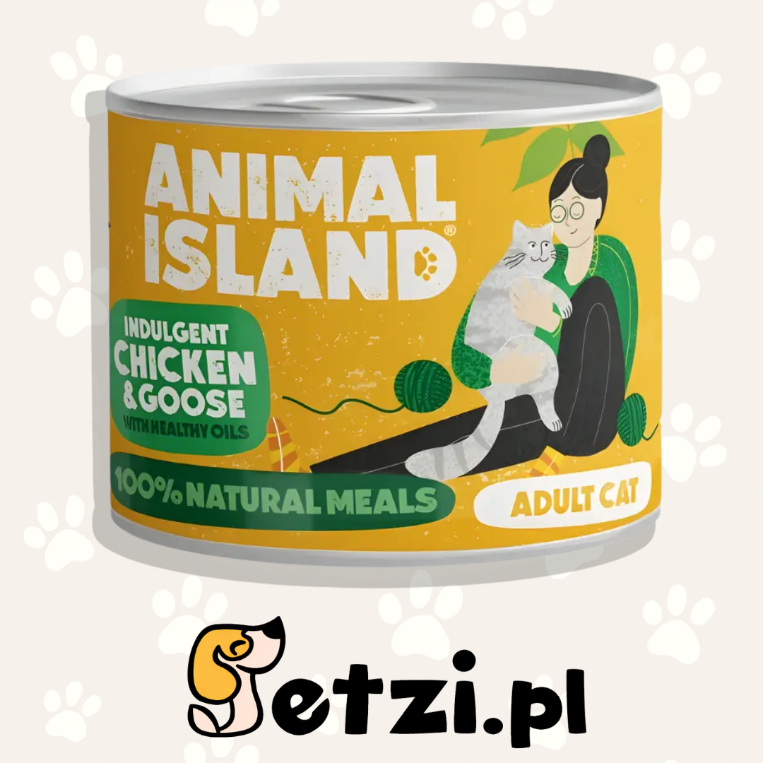 ANIMAL ISLAND MOKRA KARMA KOT KURCZAK GĘŚ 200G