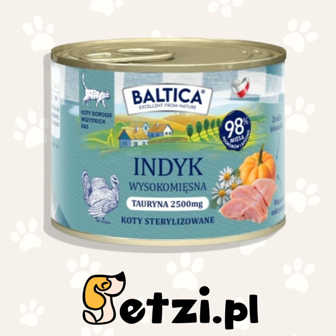 BALTICA KARMA MOKRA KOT DOROSŁY INDYK 185G