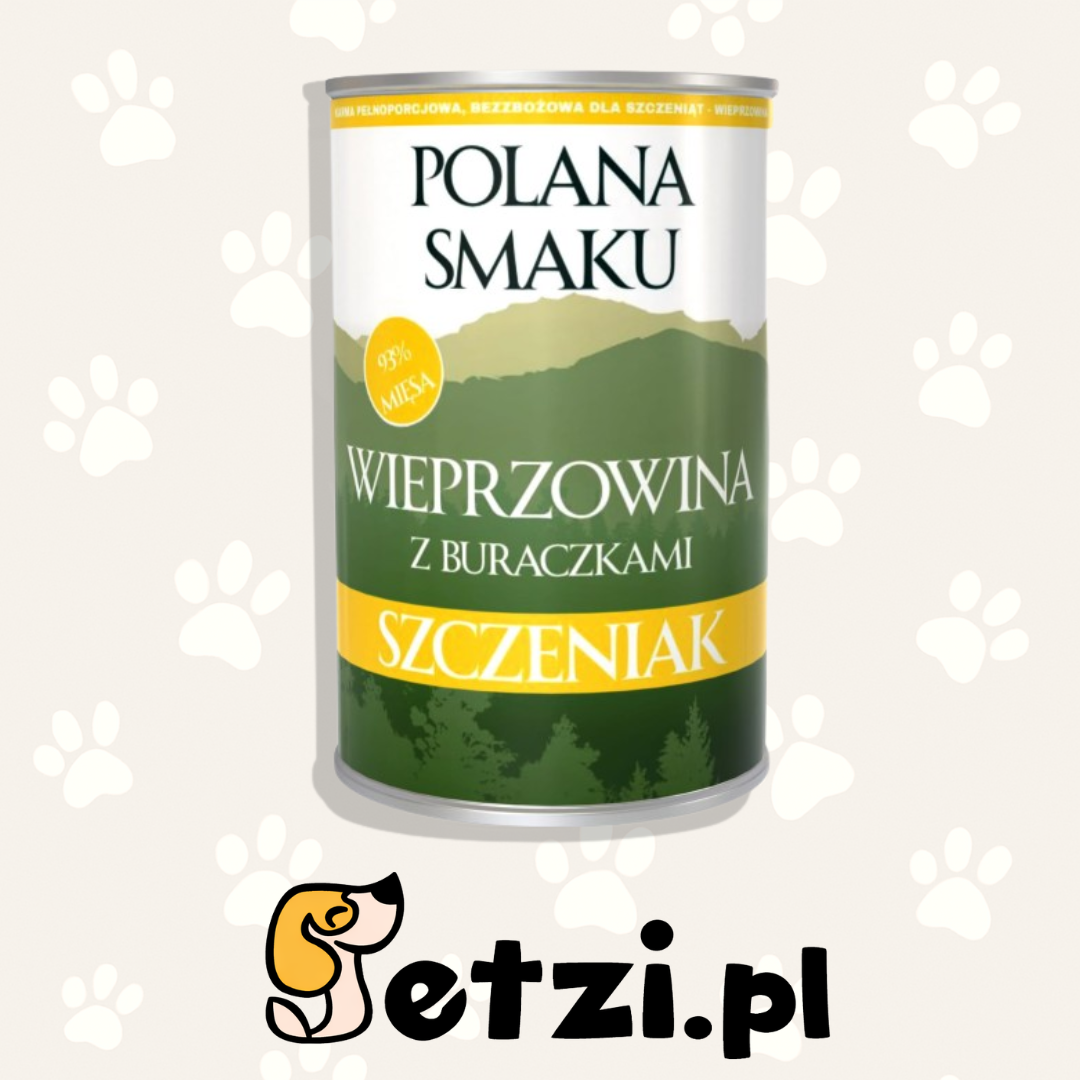 POLANA SMAKU JUNIOR MOKRA KARMA PIES WIEPRZOWINA Z BURAKIEM 400G