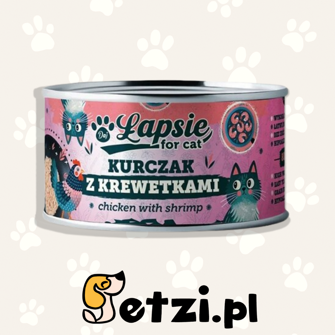 ŁAPSIE KOT KURCZAK Z KREWETKAMI W BULIONIE 80G