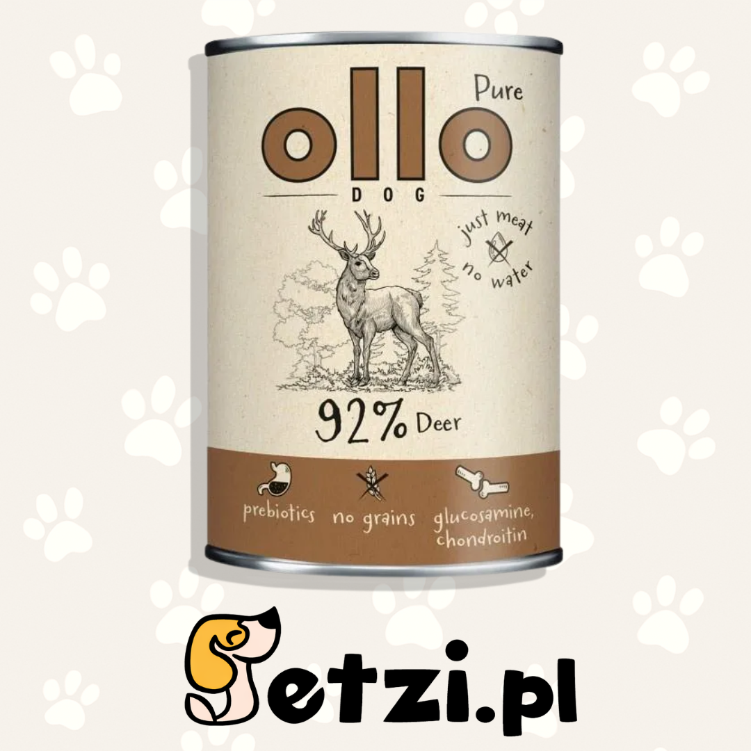 OLLO PURE MOKRA KARMA PIES JELEŃ 850G