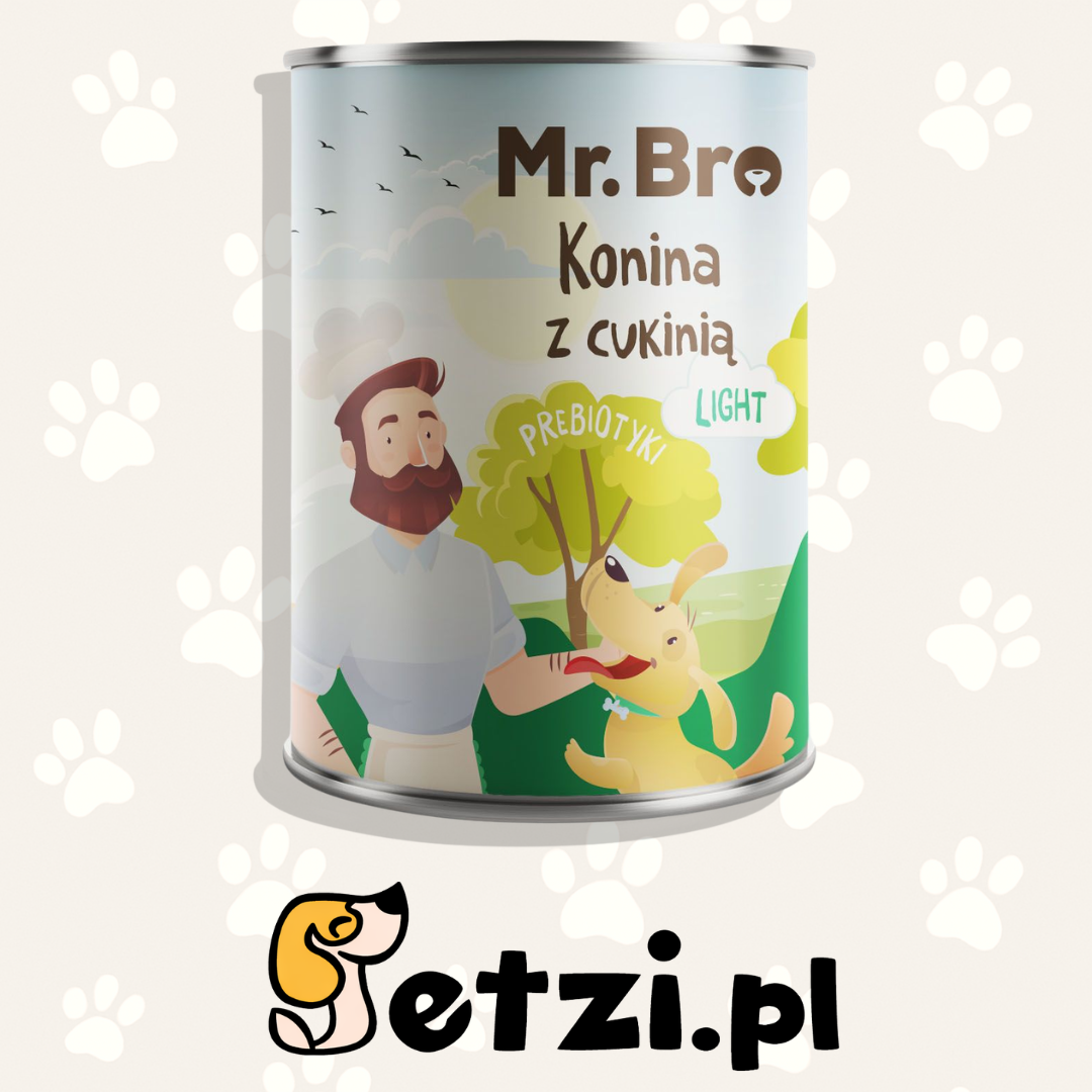 MR BRO MOKRA KARMA PIES LIGHT KONINA Z CUKINIĄ 400G