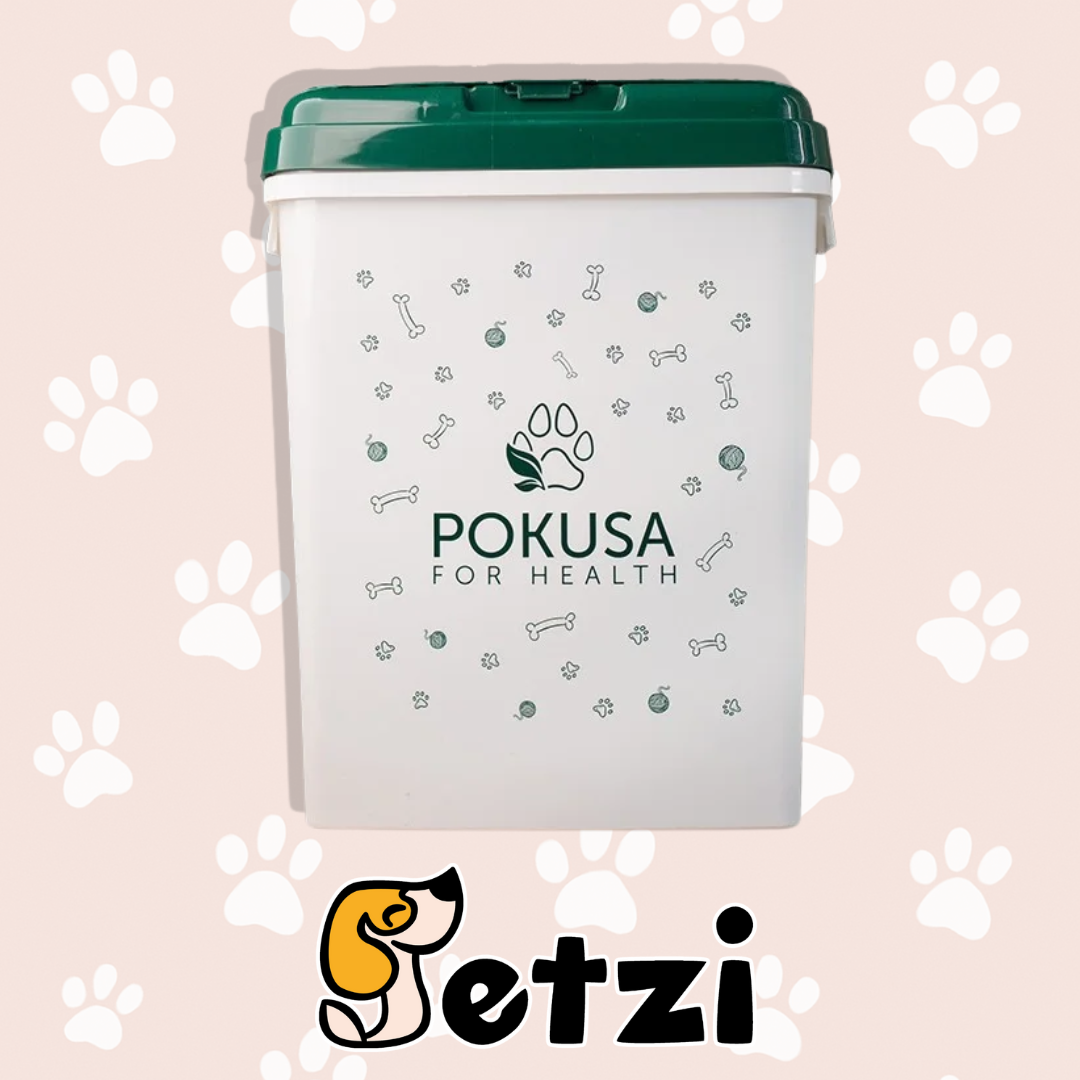 POKUSA  POJEMNIK NA KARMĘ + MIARKA (POJ. 15KG)