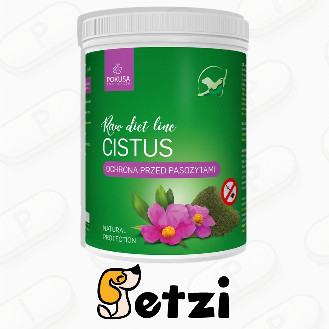 POKUSA RAW DIET LINE CISTUS 500G - ODPORNOŚĆ, ANTYOKSYDACJA I OCHRONA PRZED PASOŻYTAMI