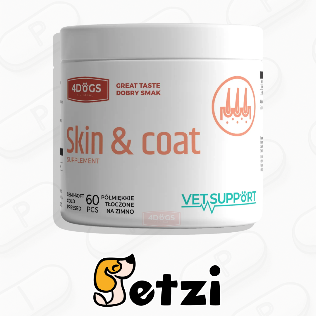 4DOGS VETSUPPORT SKIN & COAT 180G - SKÓRA I SIERŚĆ