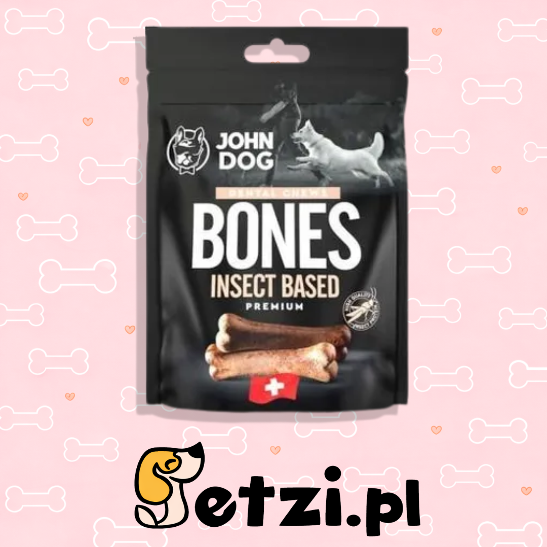 JOHN DOG DENTAL CHEWS BONES INSECT BASED 120G