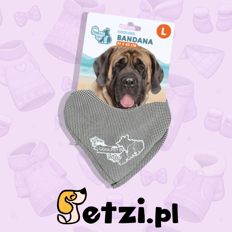 COOLPETS COOLING BANDANA BEIGE, 85X40CM, L