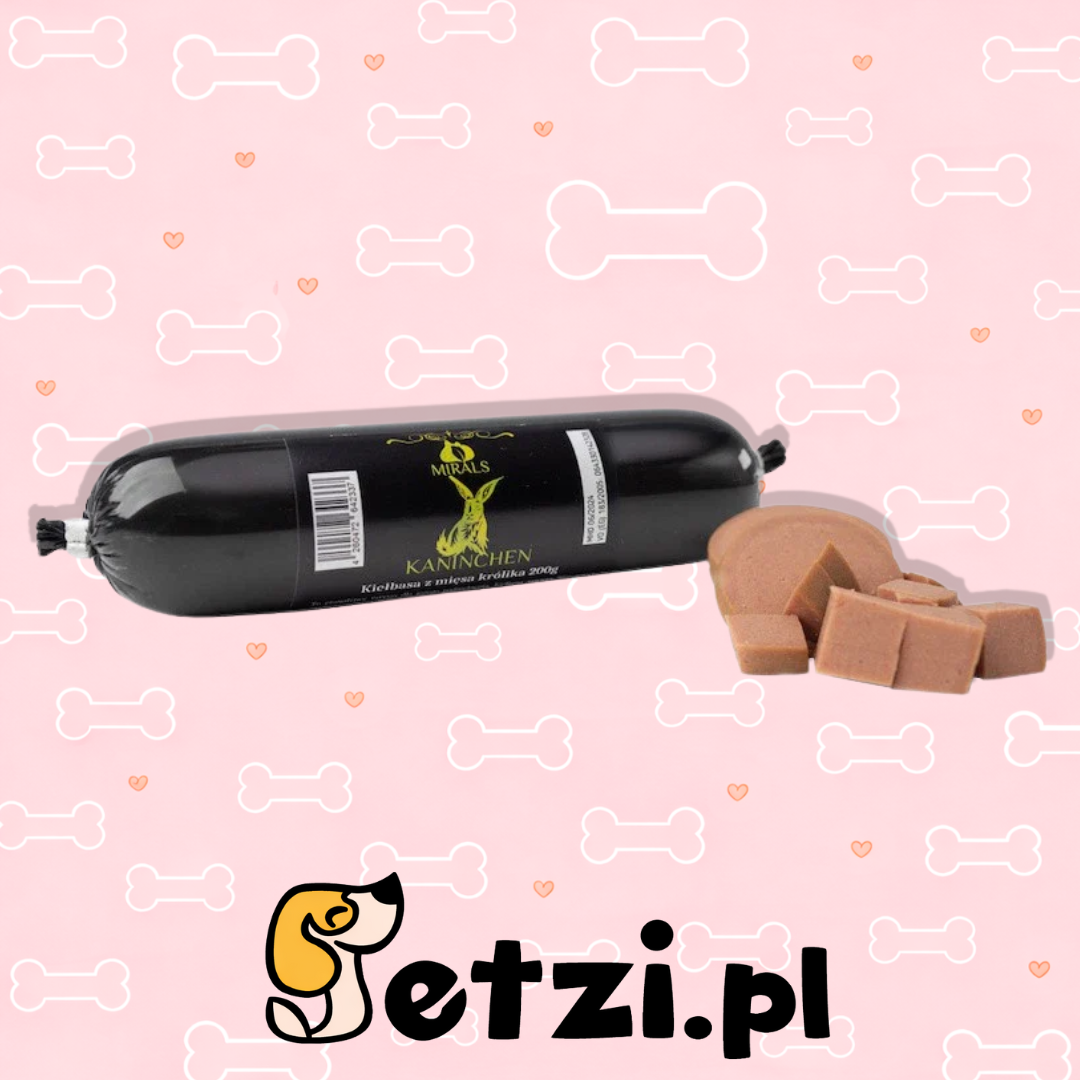 MIRALS PRZYSMAKI DLA PSA KANINCHEN KIEŁBASA Z KRÓLIKA 200G