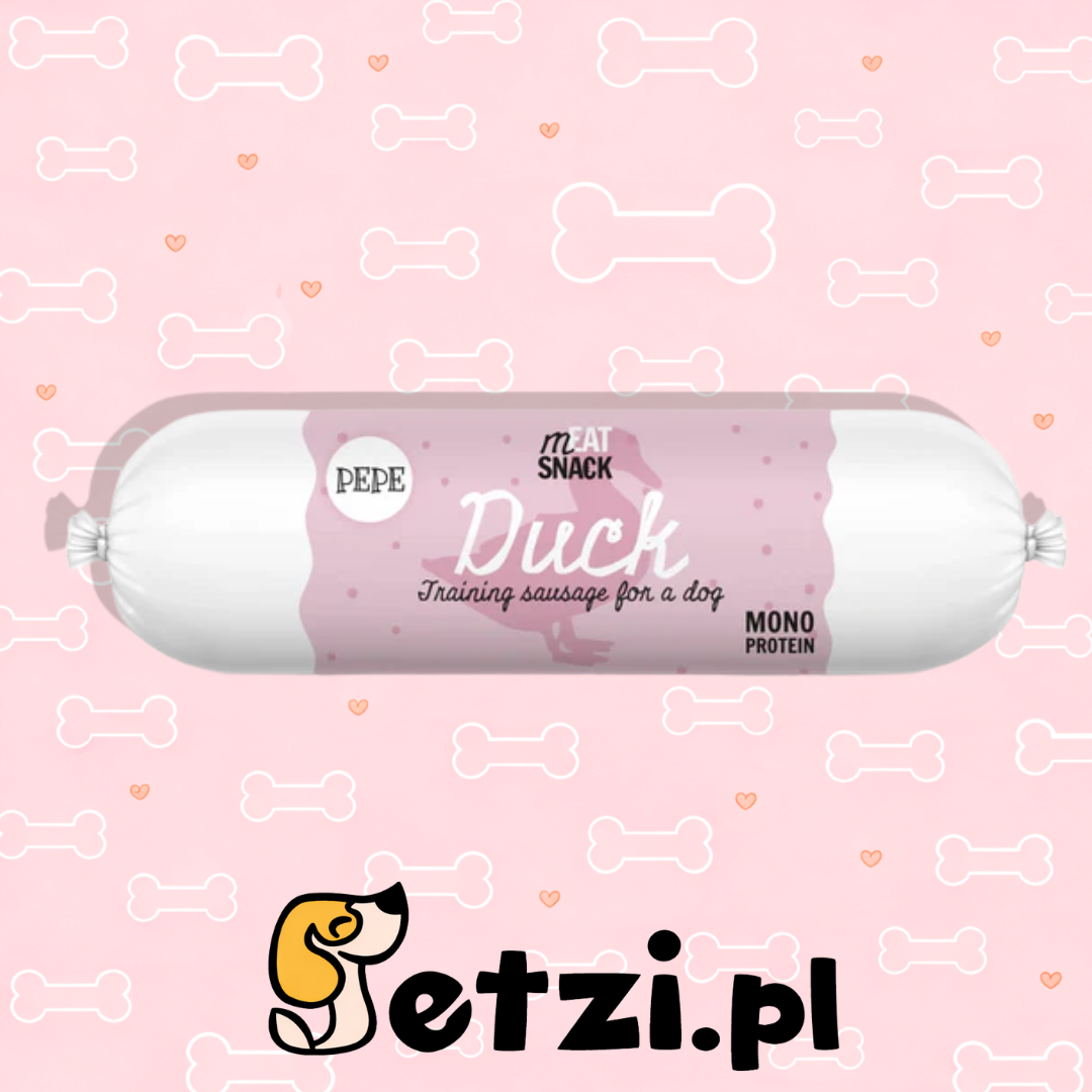 PAKA ZWIERZAKA PEPE PRZYSMAKI DLA PSA KIEŁBASKA Z KACZKI 200G