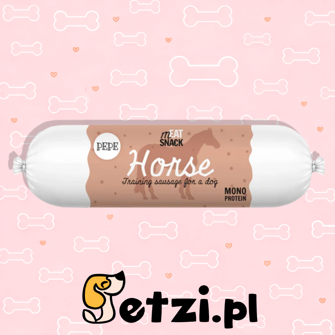 PAKA ZWIERZAKA PEPE PRZYSMAKI DLA PSA KIEŁBASKA Z KONINY 200G