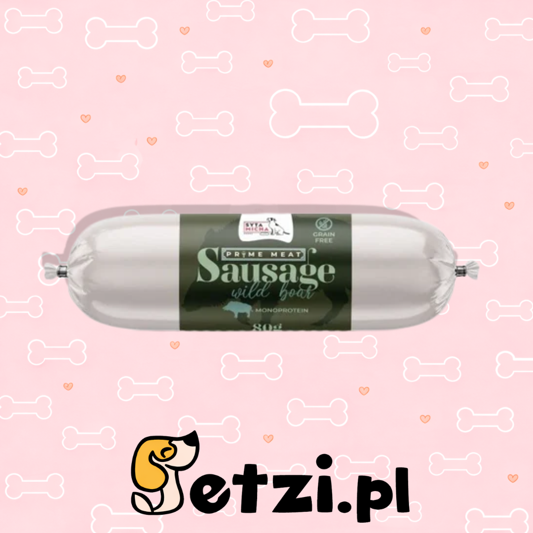 SYTA MICHA PRIME MEAT PRZYSMAKI DLA PSA KIEŁBASKA DZIK 80G